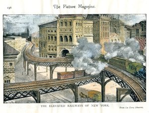 Elevated Railway in New York, from The Picture Magazine