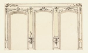 Elevation of Wall with Three Niches by Unbekannt