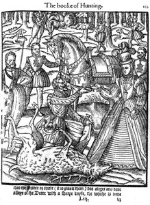 Elizabeth I Performing the Ceremony of Assaying the Stag by Unbekannt