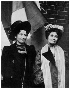Emmeline Pankhurst and Her Daughter Christabel by Unbekannt