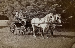 Emperor Alexander III and Empress Maria Fyodorovna on a Horse Carriage by Unbekannt