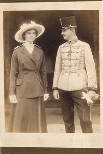 Emperor Charles I of Austria with Empress Zita by Unbekannt