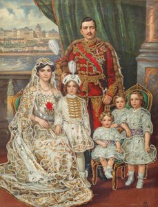 Emperor Charles I of Austria, with His Wife Zita, Crown Prince Otto and the Three Other Children by Unbekannt