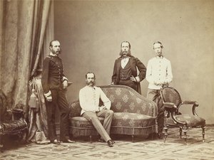 Emperor Franz Joseph I of Austria with his brothers by Unbekannt