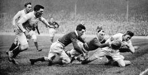 England Scoring a Try Against Scotland, Twickenham, London, 1926-1927