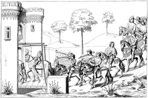 Entrance of the Lord Chief into the Site of the Tournament, 15th Century 1849 by Unbekannt