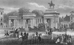 Entrance to Hyde Park, London by Unbekannt