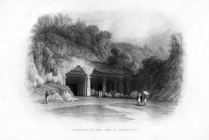 Entrance to the Elephanta Caves, Bombay, India by Unbekannt