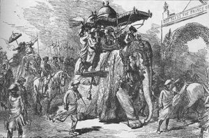 Entry of the Prince of Wales into Baroda, India, on 9 November 1875