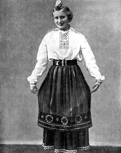 Estonian Woman in Traditional Dress