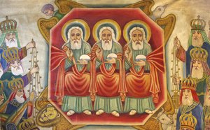Ethiopian Coptic Icon at the Holy Sepulcher, Jerusalem, Israel by Unbekannt