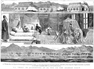 Europeans in a smallpox quarantine camp at El Tor, North Africa, 1884