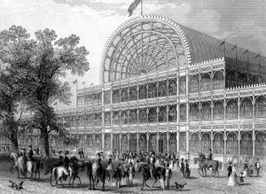 Exterior of the north transept of the Crystal Palace, London, built for the Great Exhibition, 1851 by Unbekannt