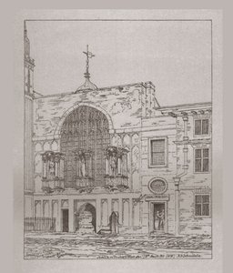 Exterior View of the Guildhall Chapel, 1815, 1886