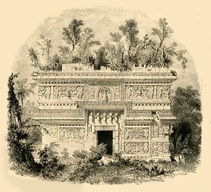 Facade of Native Palace in Yucatan, 1890