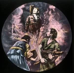 Faithful burnt at the stake