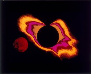 False Colour Photograph of the Sun and the Moon by Unbekannt