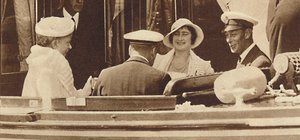 Family Joke - Leaving the Royal Yacht Albert and Victoria at Cowes, c1935
