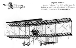 Farman biplane by Unbekannt