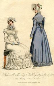 Fashionable Morning and Walking Dresses from September 1823 by Unbekannt