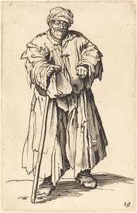 Fat Beggar with Eyes Cast Down