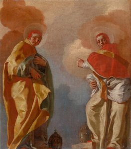 Figural Scene (Two Popes)