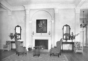 Fireplace at End of Lounge, Hotel Royal Bermudiana, Hamilton, Bermuda