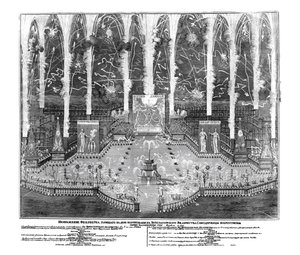 Fireworks on the occasion of the coronation of Anna Ioannovna on April 30, 1730, 1730 by Unbekannt