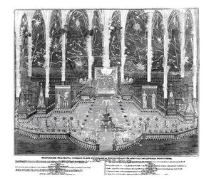 Fireworks on the Occasion of the Coronation of Anna Ioannovna on April 30, 1730, 1730 by Unbekannt