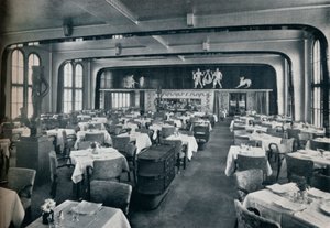 First Class Dining Saloon on board Victoria, 1931
