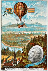First attempt by Guyton de Morveau to direct a balloon, Dijon, France by Unbekannt