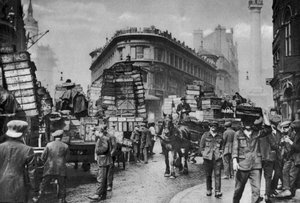 Fish porters in Billingsgate, London
