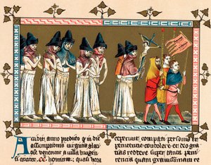 Flagellants in the Netherlands Town of Tournai Doornik by Unbekannt