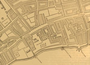 Fleet Street, The Temple, etc., from a Map of London, Published 1720, 1897 by Unbekannt