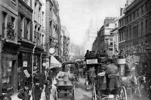 Fleet Street as seen from opposite Salisbury Court, London by Unbekannt