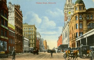 Flinders Street, Melbourne, Victoria, Australia, c1900s