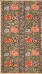 Floral Striped Silk on a Golden Ground, 1600-1650 by Unbekannt