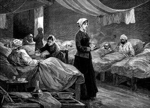 Florence Nightingale in the barrack hospital at Scutari