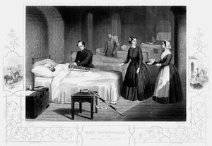 Florence Nightingale in the hospital at Scutari by Unbekannt
