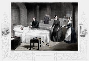 Florence Nightingale in the Hospital at Scutari, c1860 by Unbekannt