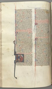 Psalm 52, Historiated Initial D, a Fool Naked but for a Cloak, Holding a Bladder by Unbekannt