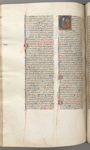 Fol. 227v, Psalm 80, Historiated Initial E, David Hitting a Carillon of Hells, c. 1275-1300 by Unbekannt