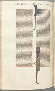 John, Historiated Initial I, John Seated Writing by Unbekannt