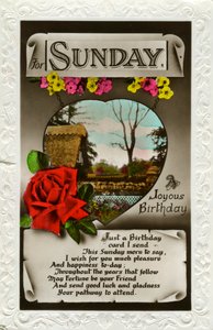 For Sunday, Birthday Card