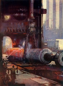 Forging a Propeller Shaft for a Large Liner, c1930 by Unbekannt