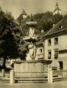 Fountain, Friesach, Austria, c1935
