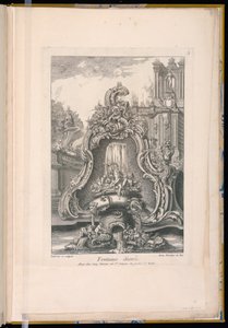 Fountain with a Cartouche and Buildings by Unbekannt