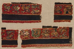 Four Fragments of the Clavi of a Tunic, 400s-600s