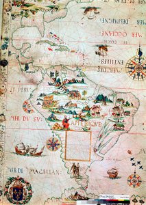French Map of Central and South America by Unbekannt