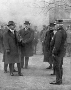 French President Raymond Poincare Meeting General Joseph Joffre by Unbekannt
